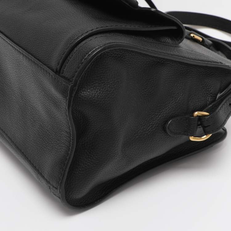 Pre Owned Alexander McQueen Black Leather Skull Padlock Satchel