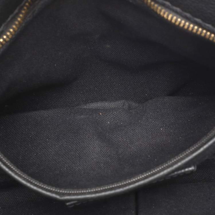 Pre Owned Alexander McQueen Black Leather Skull Padlock Satchel