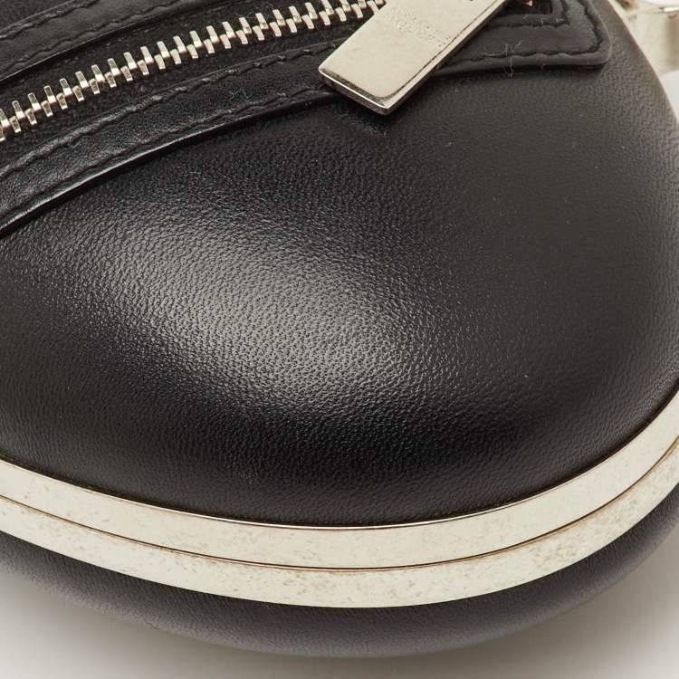 Pre Owned Alexander McQueen Box Black Leather Clutch