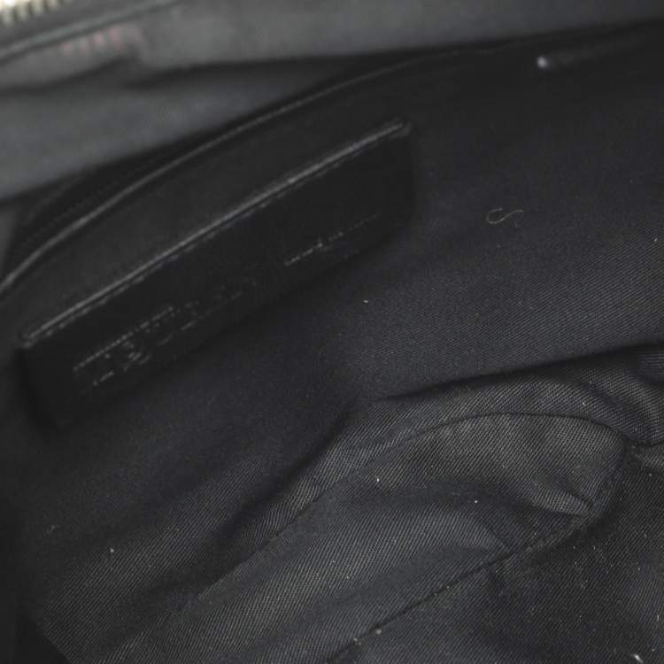 Pre Owned Alexander McQueen De Manta Black/White Printed Satin Clutch