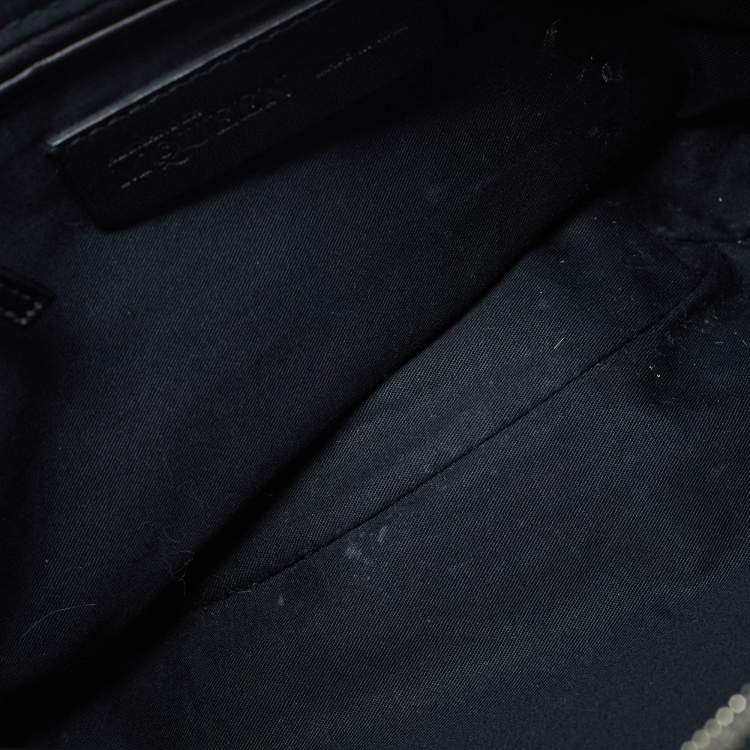 Pre Owned Alexander McQueen Heart Print De Manta Medium Multicolor Satin and Leather Clutch