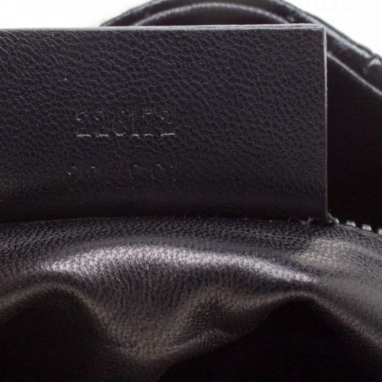 Pre Owned Alexander McQueen Black Leather Faithful Glove Clutch