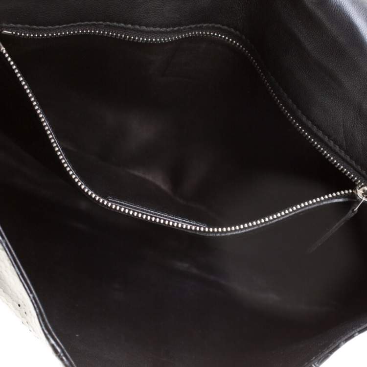 Pre Owned Alexander McQueen Black Leather Faithful Glove Clutch