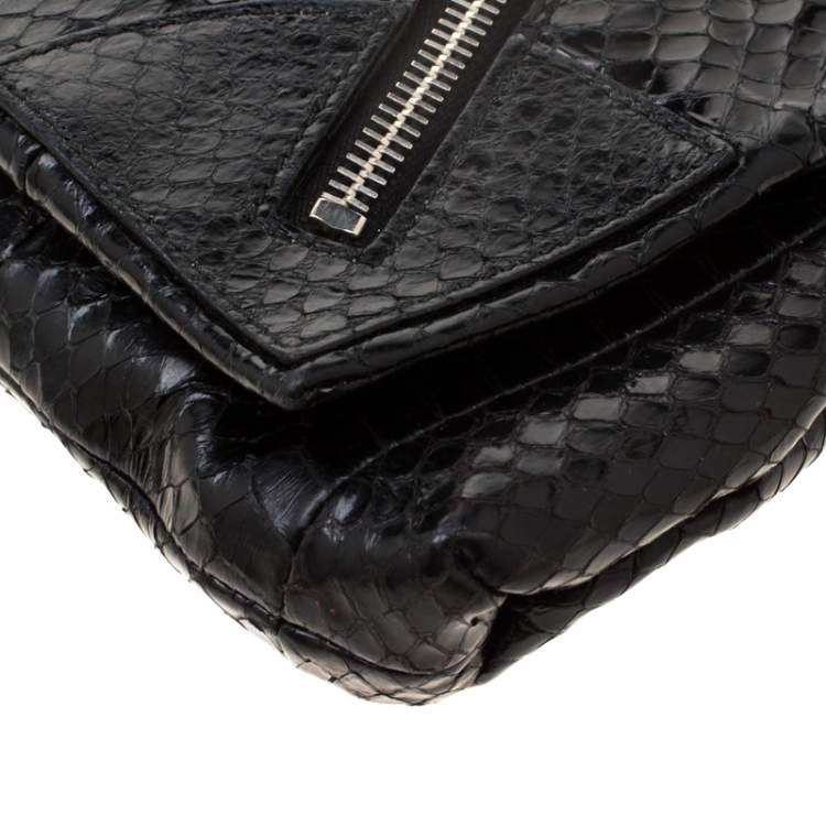 Pre Owned Alexander McQueen Black Leather Faithful Glove Clutch