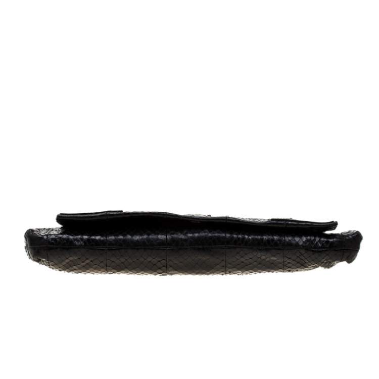 Pre Owned Alexander McQueen Black Leather Faithful Glove Clutch