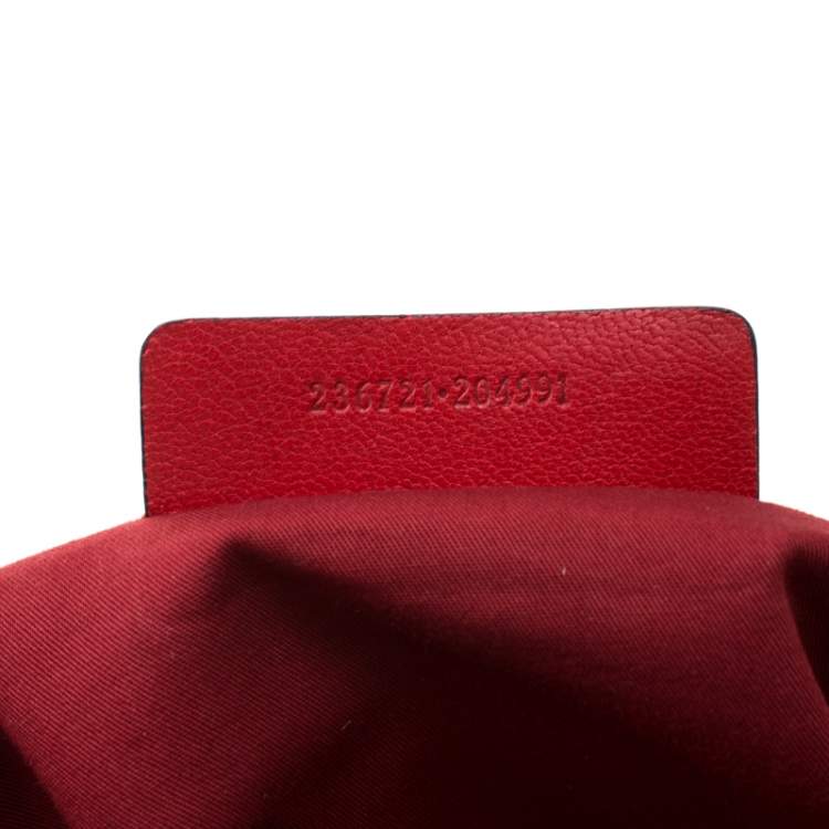مملوكة مسبقًا Alexander McQueen Red Leather Faithful Crossbody Bag 