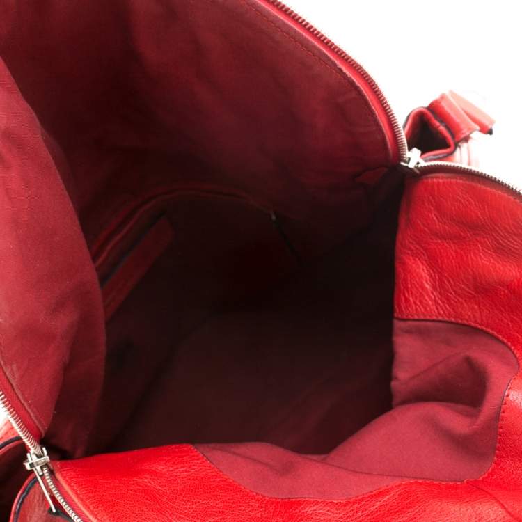 مملوكة مسبقًا Alexander McQueen Red Leather Faithful Crossbody Bag 