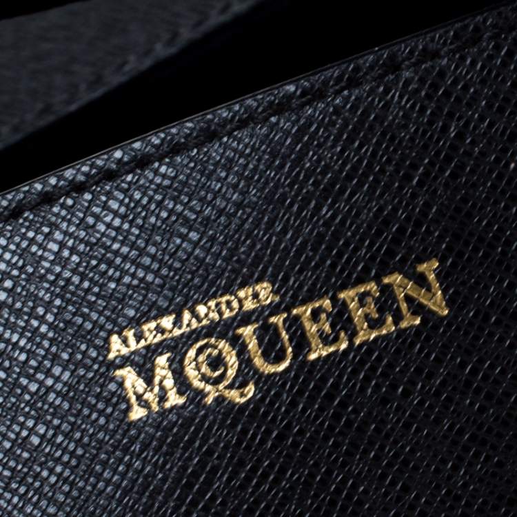 Pre Owned Alexander McQueen Black Leather Medium Heroine Tote