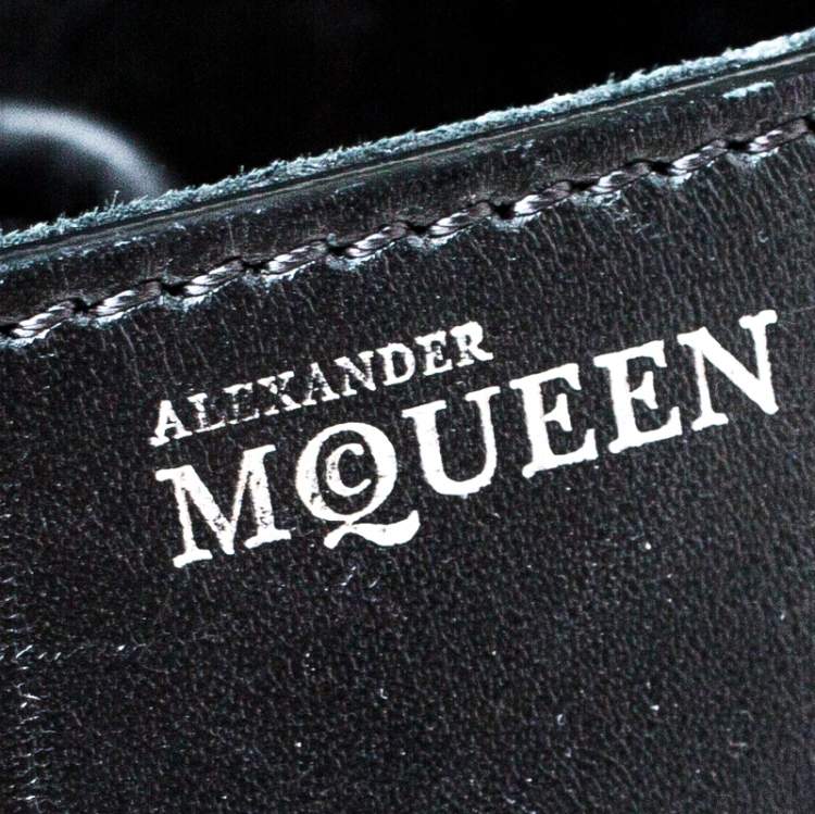 Pre Owned Alexander McQueen Black/Pink Leather Small Heroine Satchel