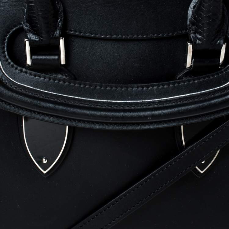 Pre Owned Alexander McQueen Black/Pink Leather Small Heroine Satchel