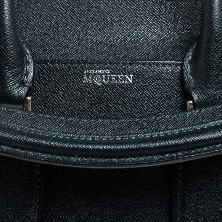 Pre Owned Alexander McQueen Deep Green Leather Small Heroine Satchel