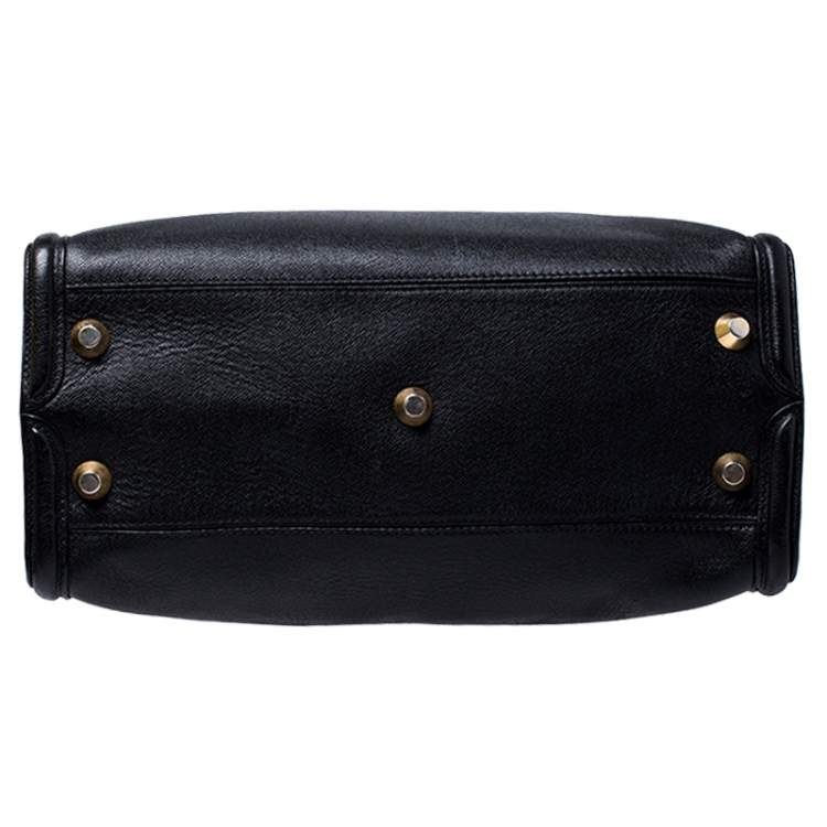 Pre Owned Alexander McQueen Black Leather Heroine Open Tote