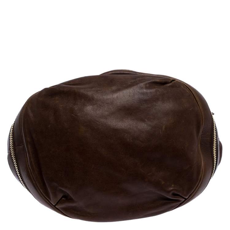 Pre Owned Alexander McQueen Brown Leather Faithful Bucket Tote