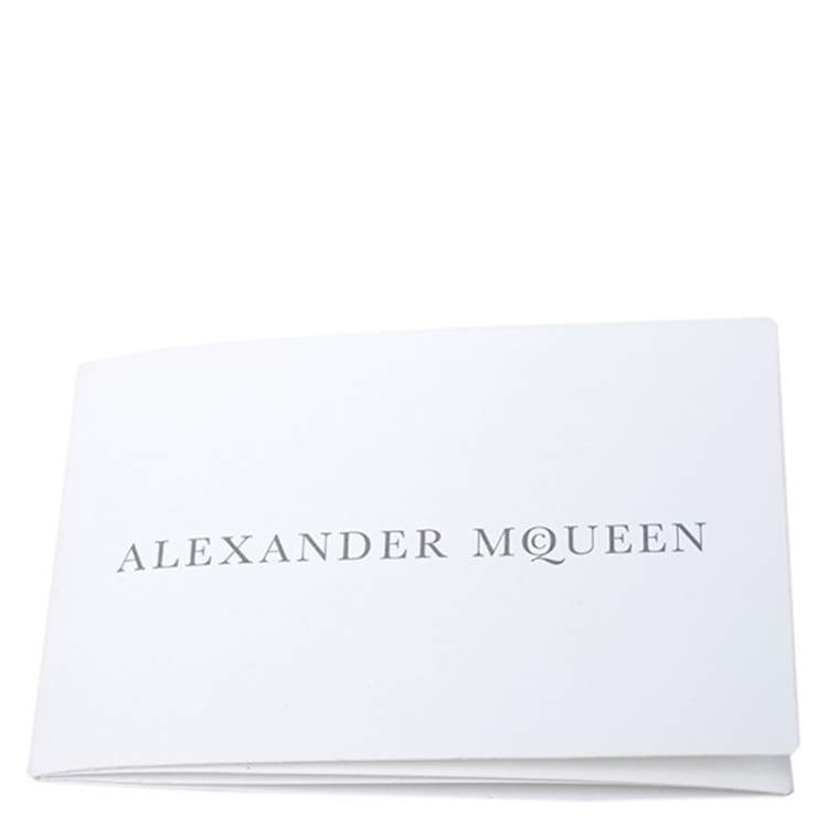 Pre Owned Alexander McQueen Red Crystal Embellished Leather Skull Knuckle Box Clutch