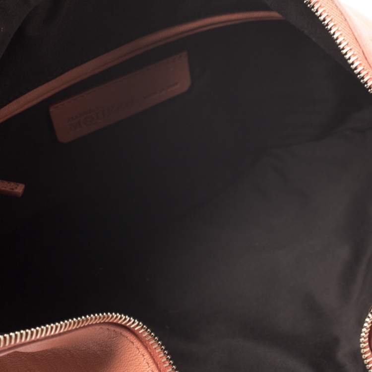 Pre Owned Alexander McQueen Orange Leather Medium De Manta Clutch