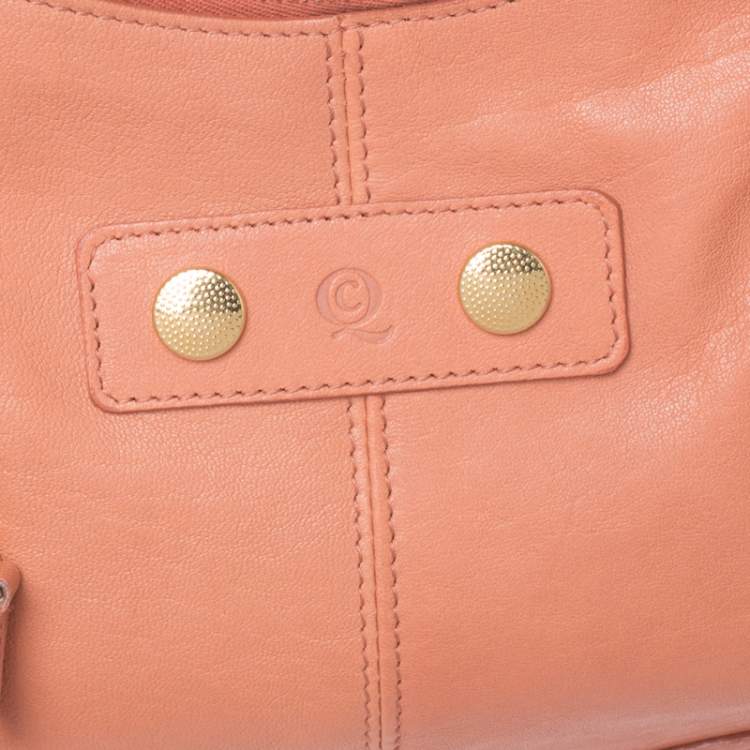 Pre Owned Alexander McQueen Orange Leather Medium De Manta Clutch