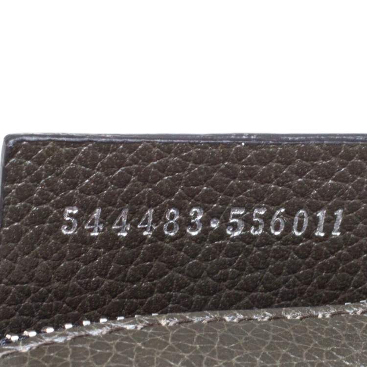 Pre Owned Alexander McQueen Dark Grey Leather Zip Pouch