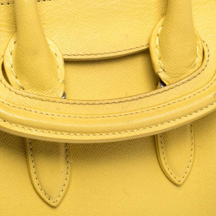 مملوكة مسبقًا Alexander McQueen Yellow Leather Mini Heroine Bag