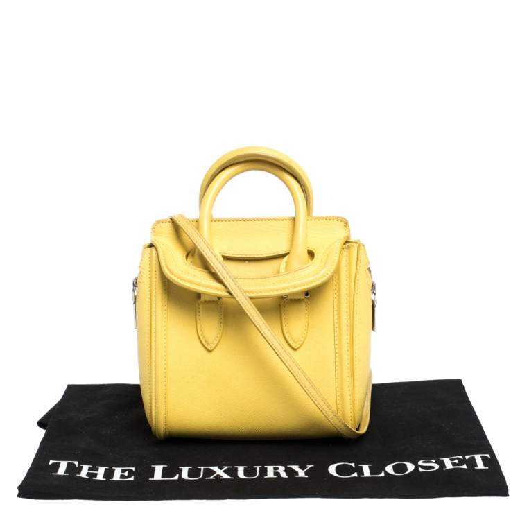 مملوكة مسبقًا Alexander McQueen Yellow Leather Mini Heroine Bag