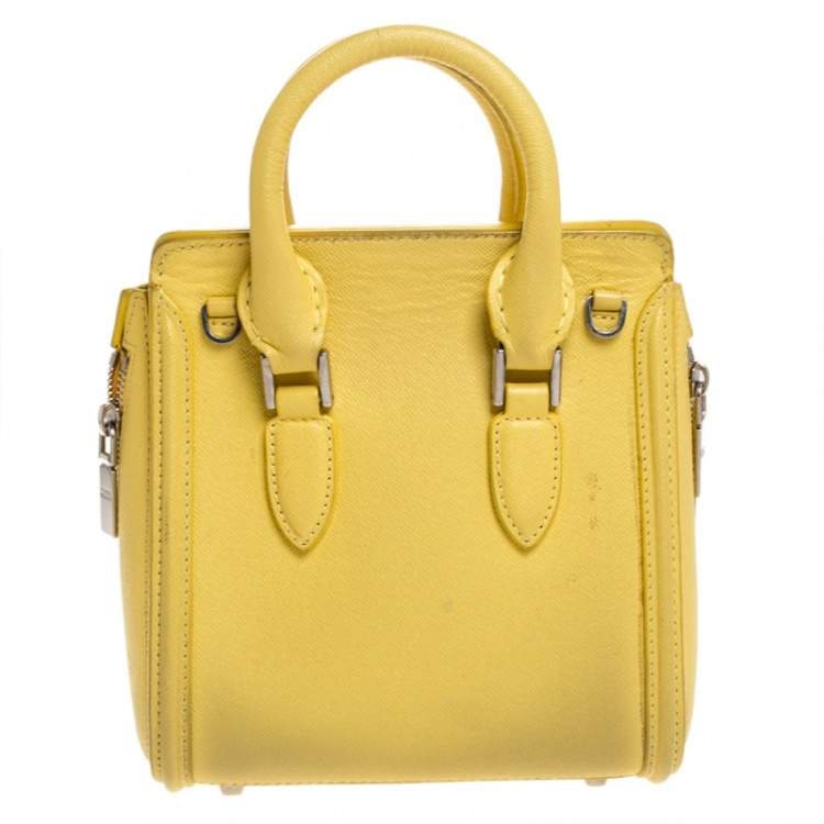 مملوكة مسبقًا Alexander McQueen Yellow Leather Mini Heroine Bag