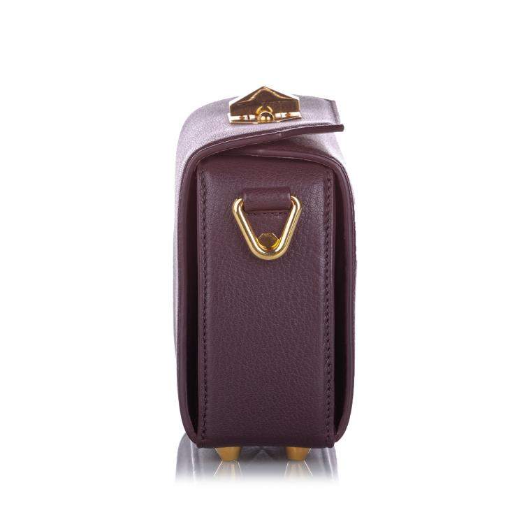 Pre Owned Alexander McQueen Burgundy Leather  Box 16 Bag