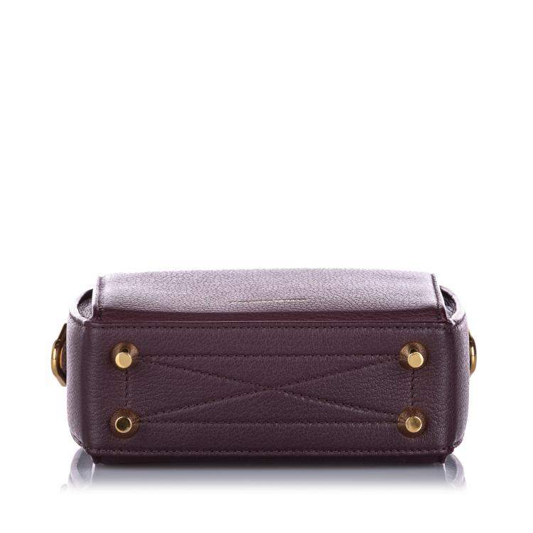 Pre Owned Alexander McQueen Burgundy Leather  Box 16 Bag