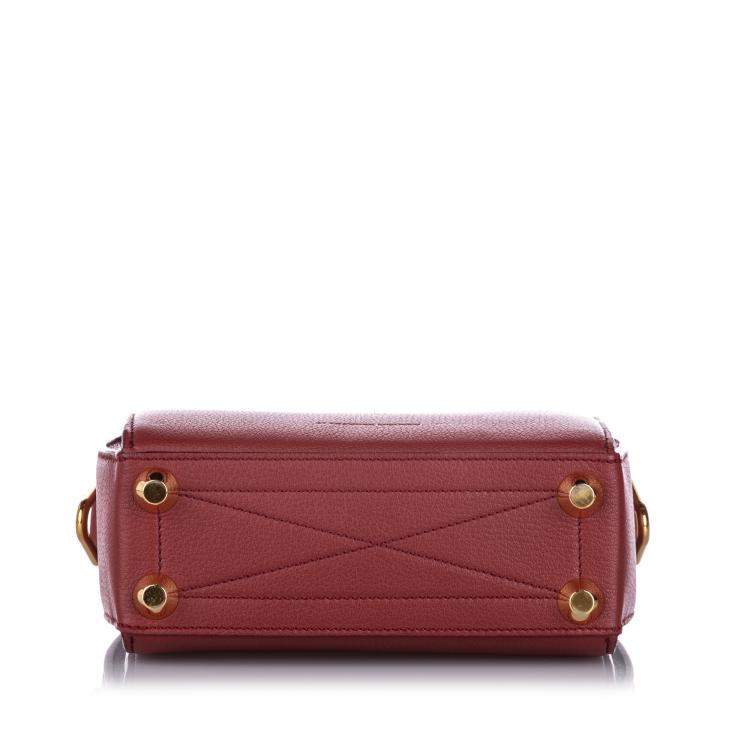 Pre Owned Alexander McQueen Red Leather Box 19 Crossbody Bag