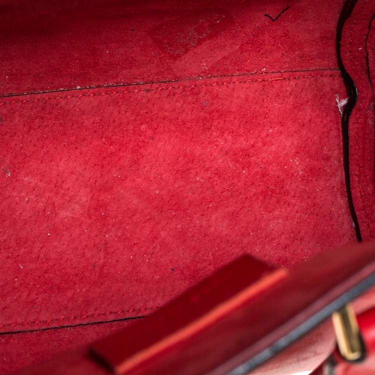 Pre Owned Alexander McQueen Red Leather Mini Heroine Bag