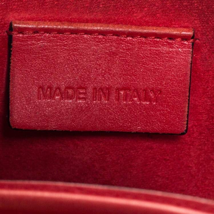 Pre Owned Alexander McQueen Red Leather Mini Heroine Bag