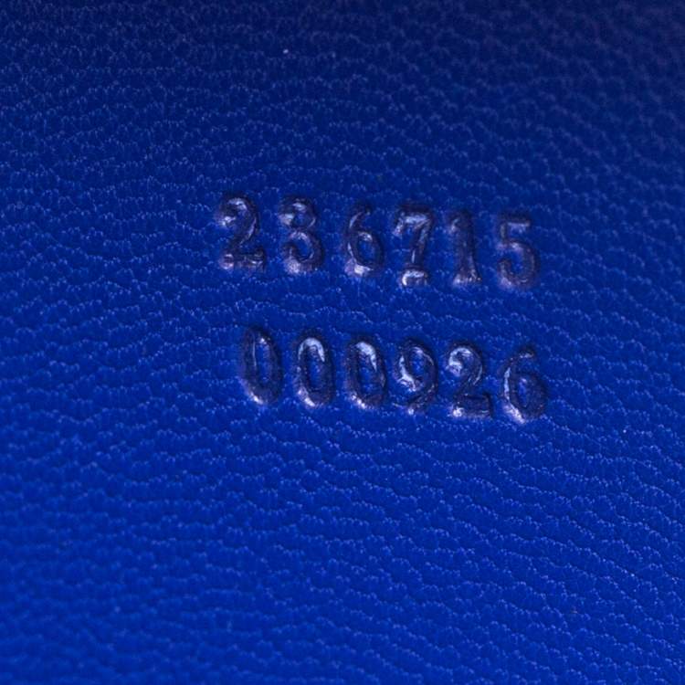 Pre Owned Alexander McQueen Royal Blue Python Skull Clutch