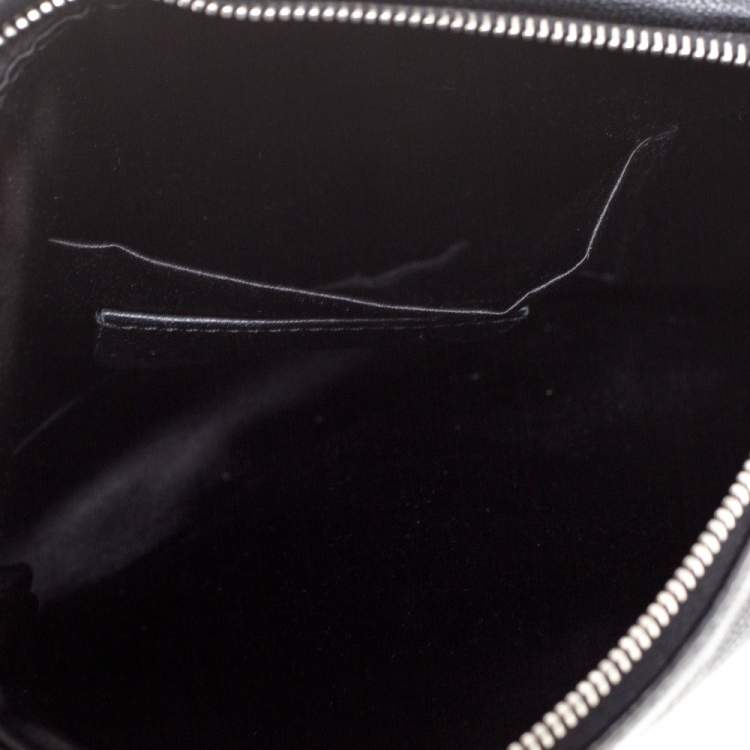 مملوكة مسبقًا Alexander McQueen Black Leather Skull  Flap Chain Clutch