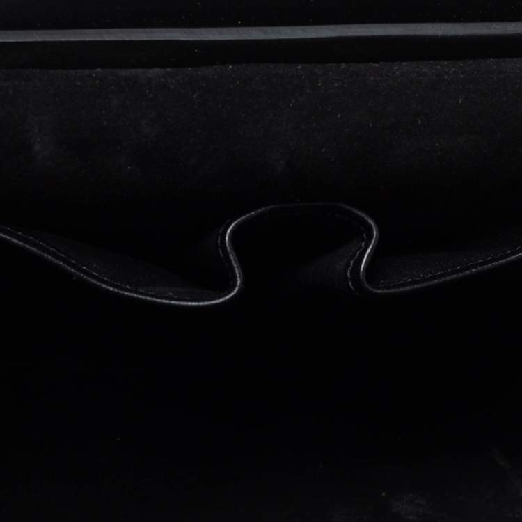 Pre Owned Alexander McQueen Black/White Leather Medium Heroine Satchel