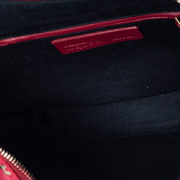 Pre Owned Alexander McQueen Multicolor Floral Print Satin and Leather Medium De Manta Clutch
