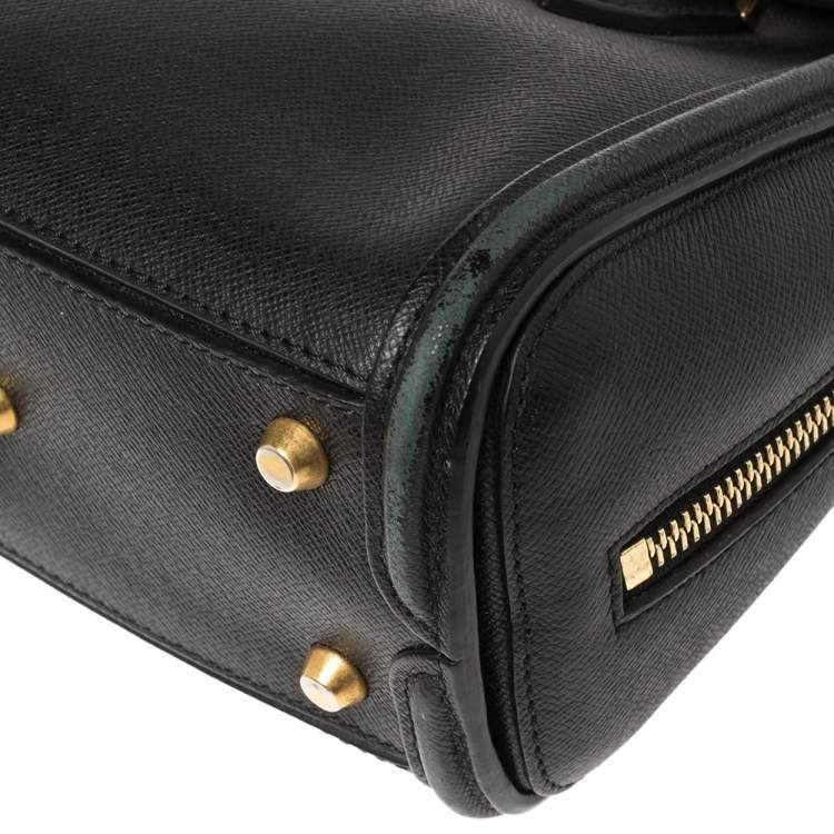 Pre Owned Alexander McQueen Black Leather Mini Heroine Bag