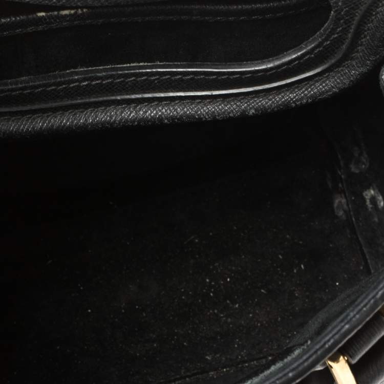 Pre Owned Alexander McQueen Black Leather Mini Heroine Bag
