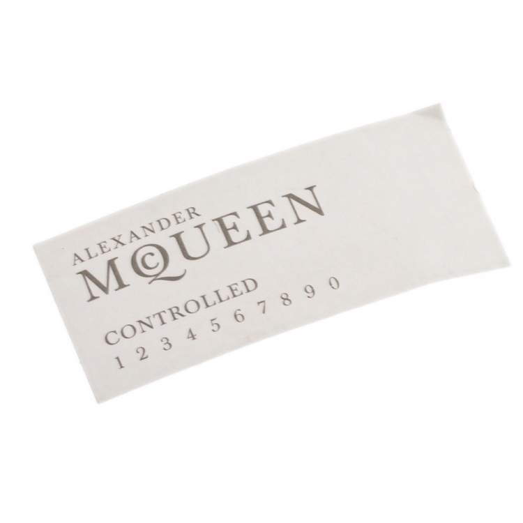 Pre Owned Alexander McQueen Metallic Holographic Leather Mini Heroine Bag