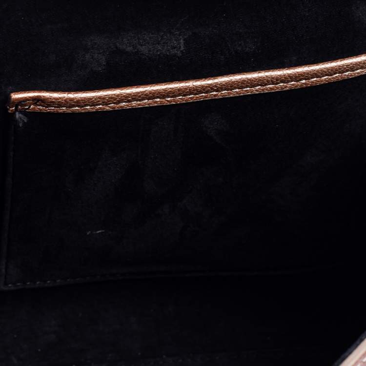 Pre Owned Alexander McQueen Metallic Holographic Leather Mini Heroine Bag
