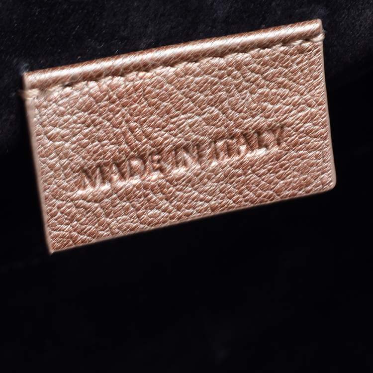 Pre Owned Alexander McQueen Metallic Holographic Leather Mini Heroine Bag