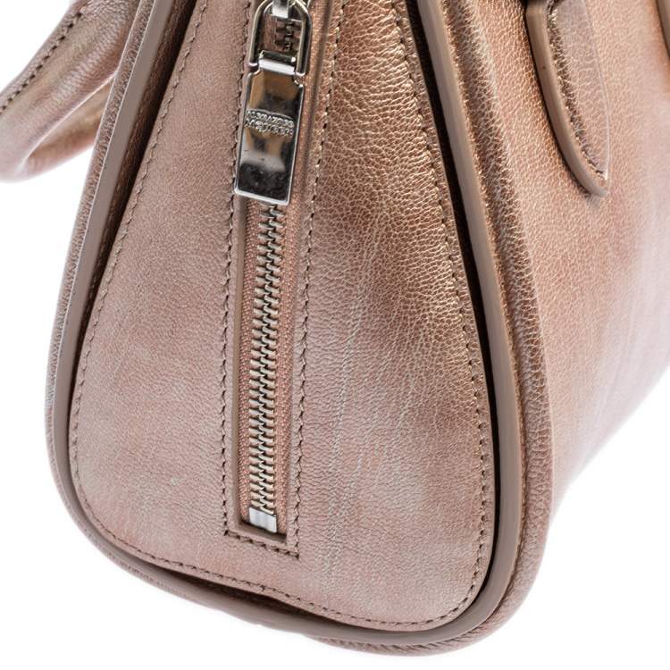 Pre Owned Alexander McQueen Metallic Holographic Leather Mini Heroine Bag