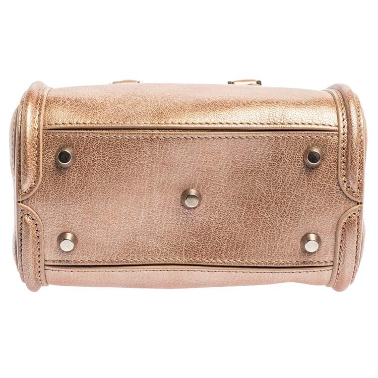 Pre Owned Alexander McQueen Metallic Holographic Leather Mini Heroine Bag