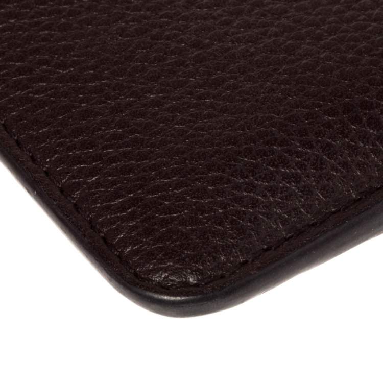 Pre Owned Alexander McQueen Burgundy Leather Zip Card Holder 