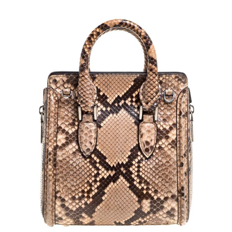 Pre Owned Alexander McQueen Multicolor Python Mini Heroine Bag
