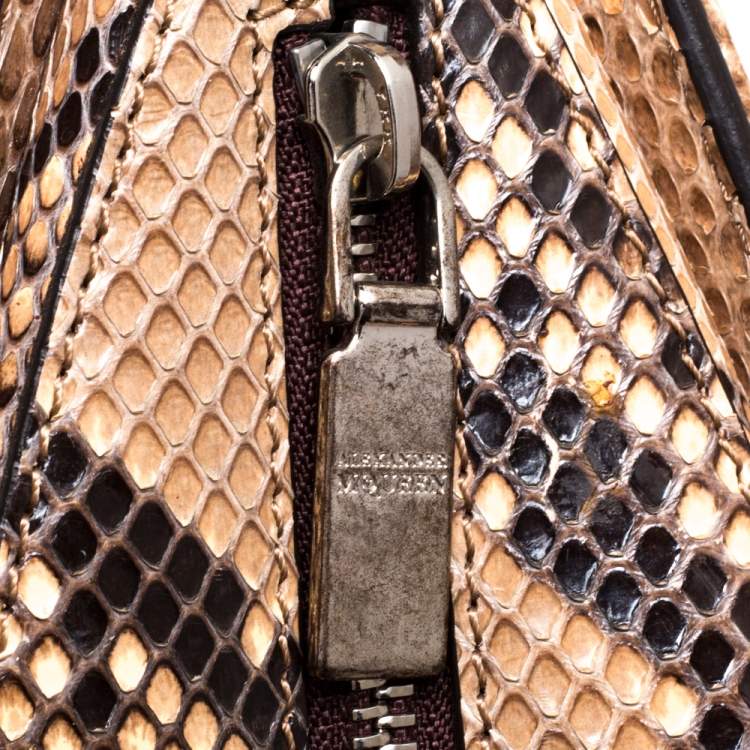 Pre Owned Alexander McQueen Multicolor Python Mini Heroine Bag