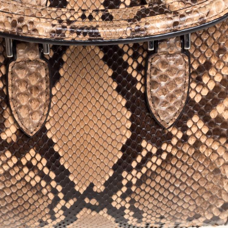 Pre Owned Alexander McQueen Multicolor Python Mini Heroine Bag