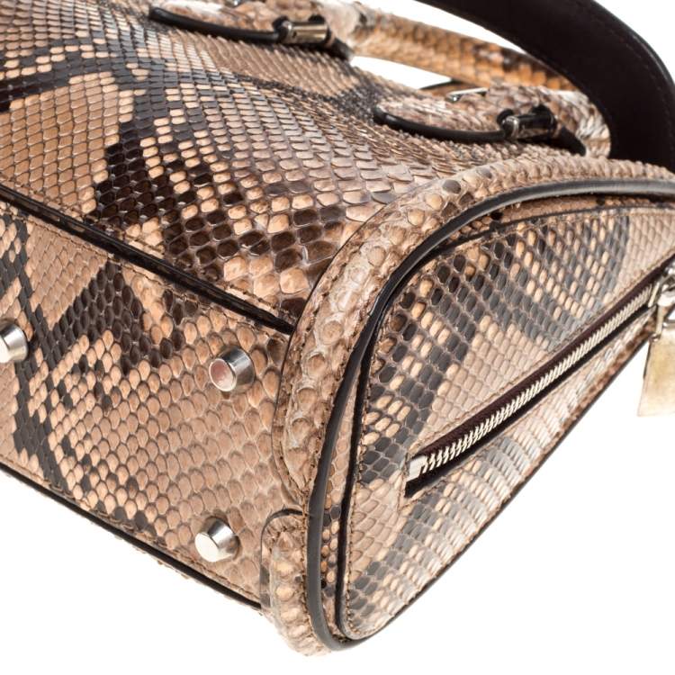 Pre Owned Alexander McQueen Multicolor Python Mini Heroine Bag
