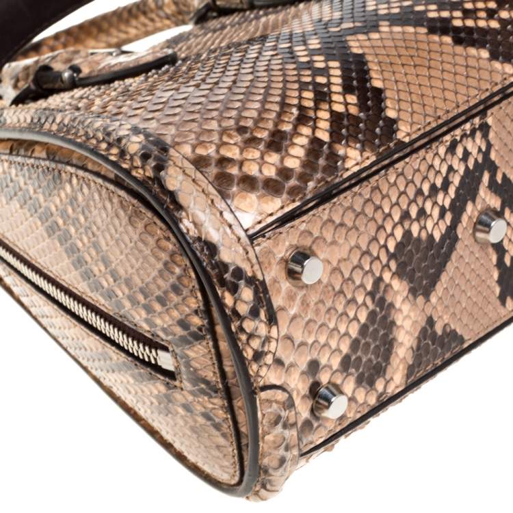 Pre Owned Alexander McQueen Multicolor Python Mini Heroine Bag