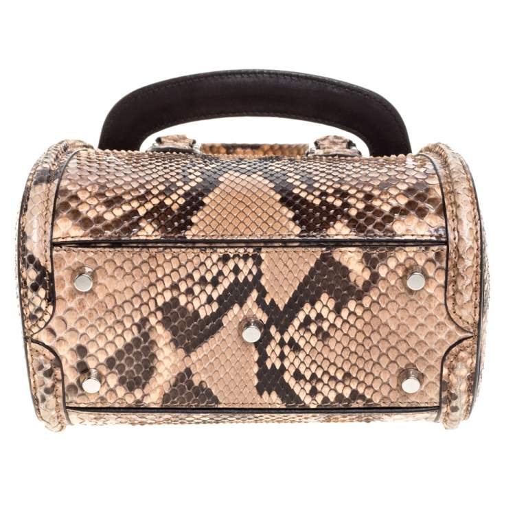 Pre Owned Alexander McQueen Multicolor Python Mini Heroine Bag