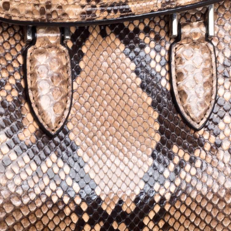 Pre Owned Alexander McQueen Multicolor Python Mini Heroine Bag