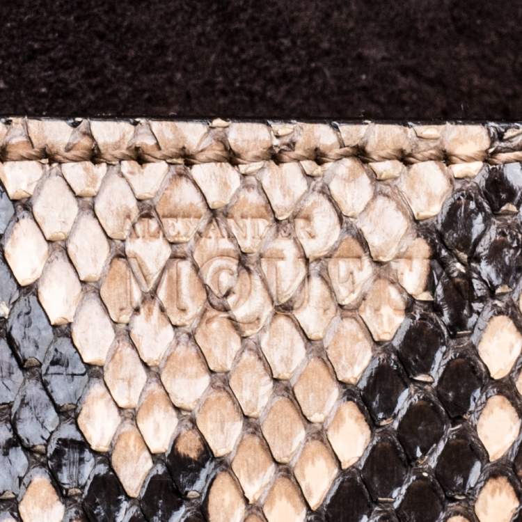 Pre Owned Alexander McQueen Multicolor Python Mini Heroine Bag