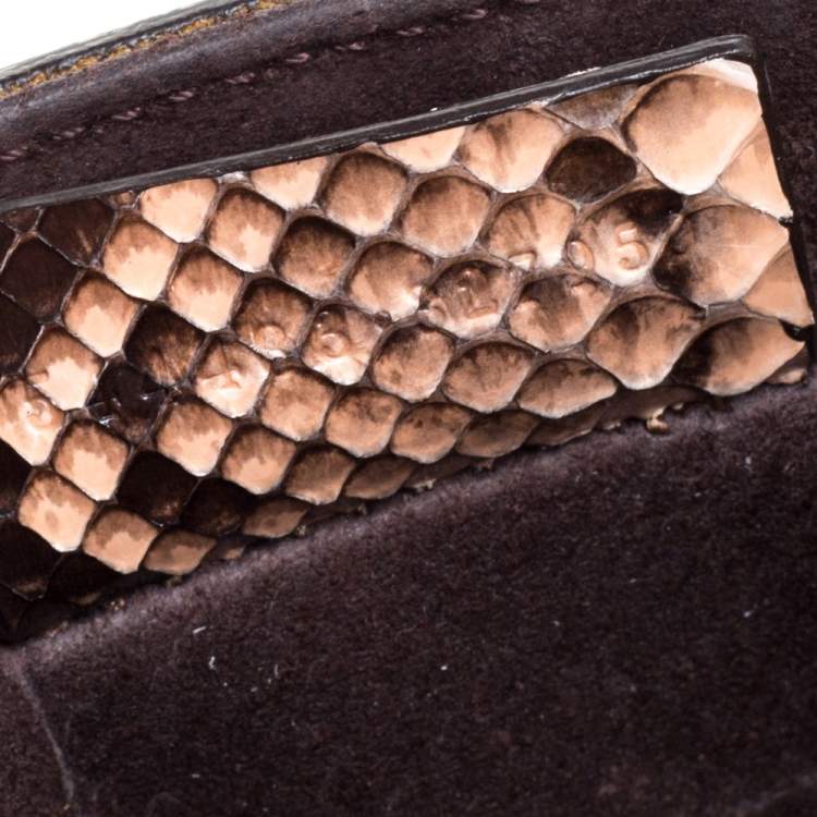 Pre Owned Alexander McQueen Multicolor Python Mini Heroine Bag